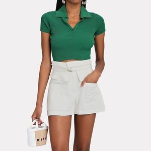 Alexis Women's White Tage Belted Denim Shorts